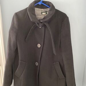 J. Crew size 12 Cashmere and Wool  Elegant Black Women's Coat